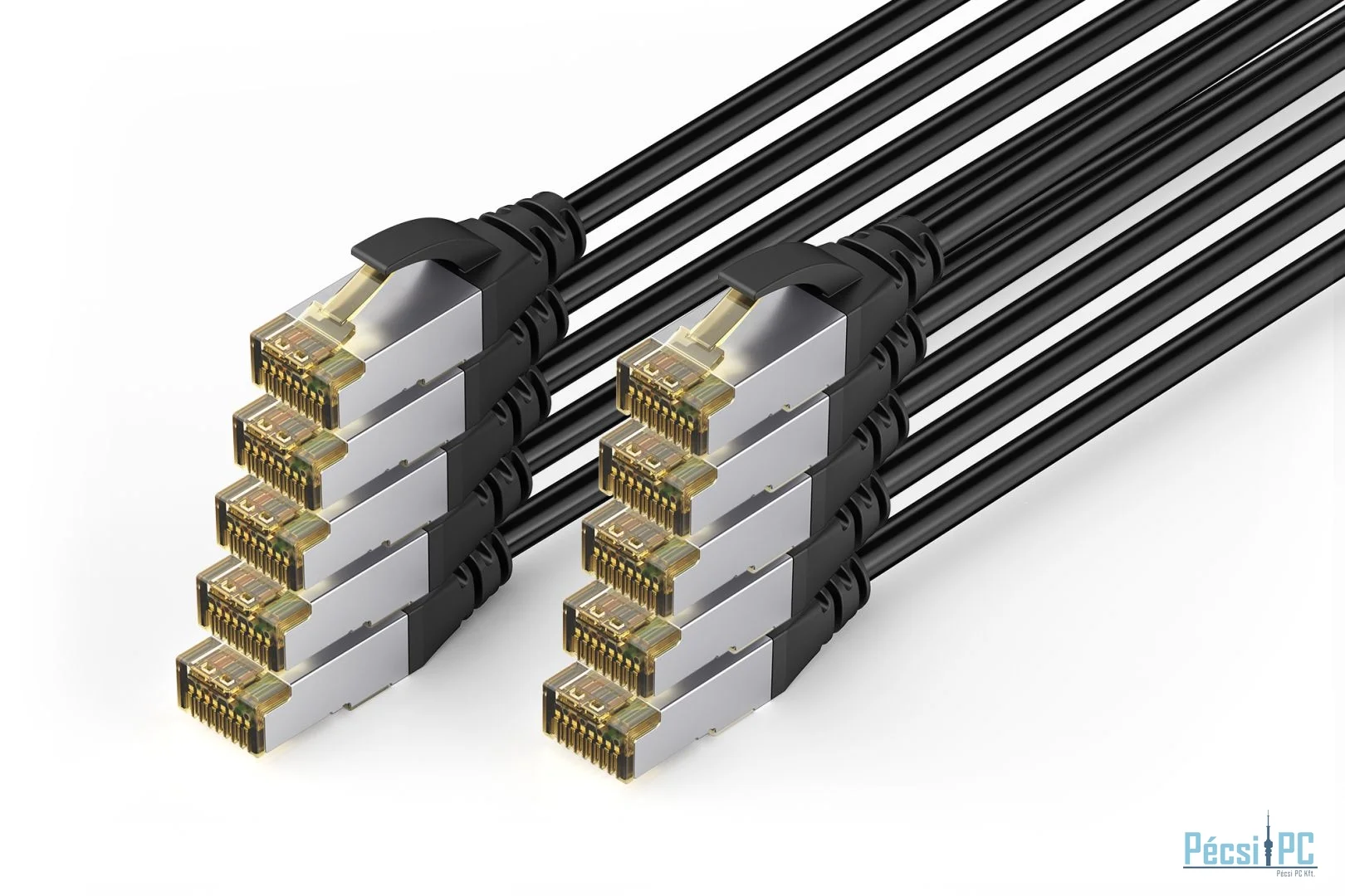 Digitus CAT6A S-FTP Patch Cable 1m Black (10 Pack)