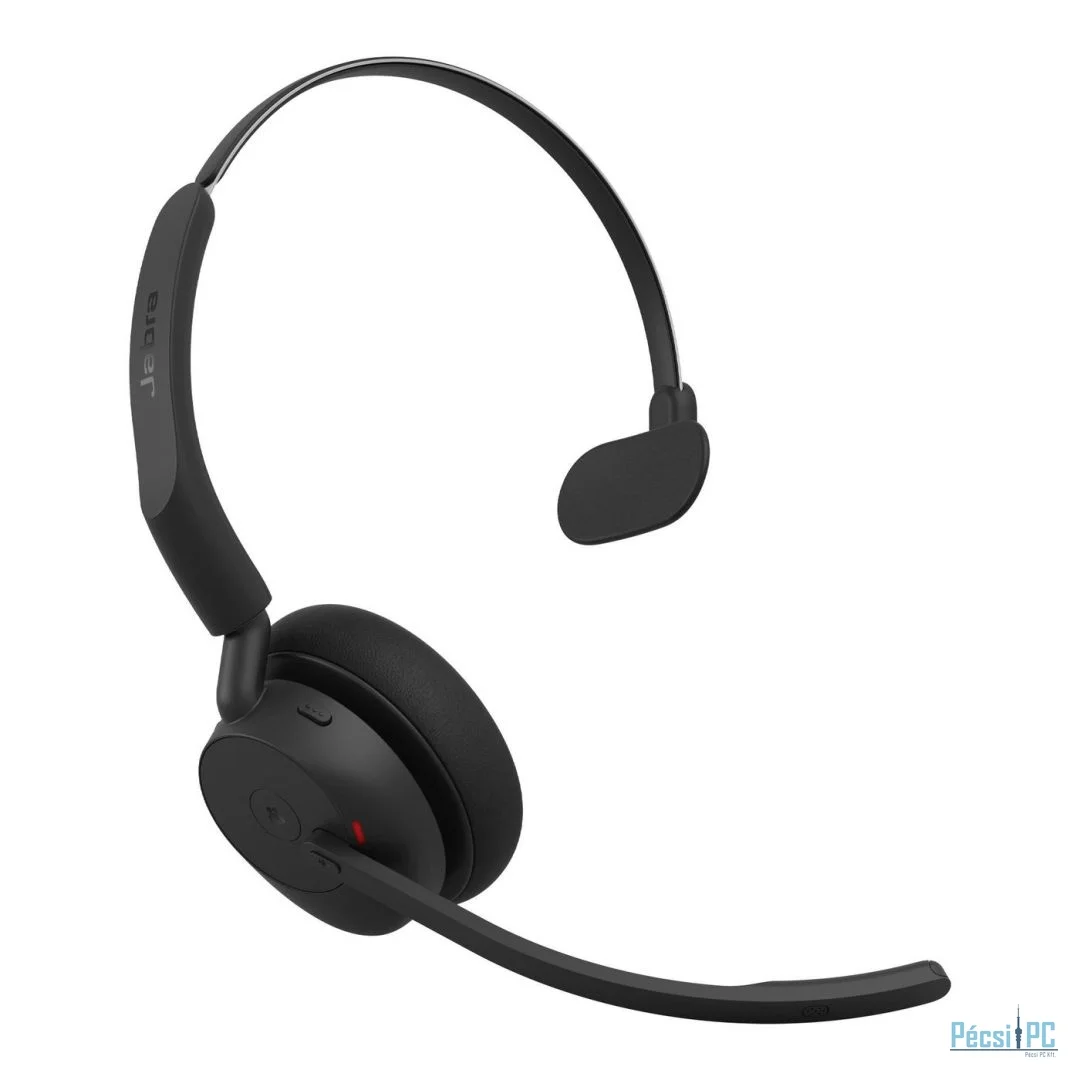 Jabra Evolve3 45 MS Mono Link 390c Wireless Bluetooth Headset + Stand Black