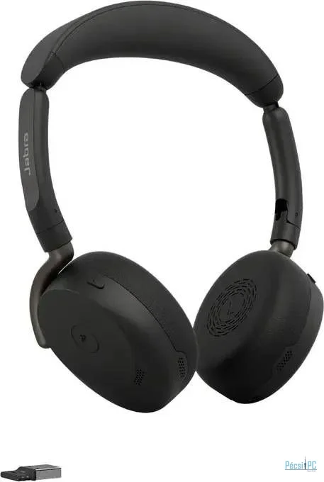 Jabra Evolve3 65 Flex MS Stereo Link390a Wireless Bluetooth Headset Black