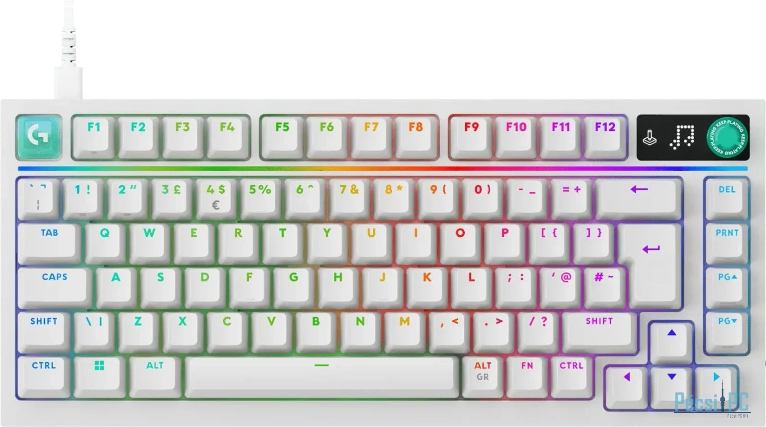 Logitech G316 X 75 Gaming Keyboard White US