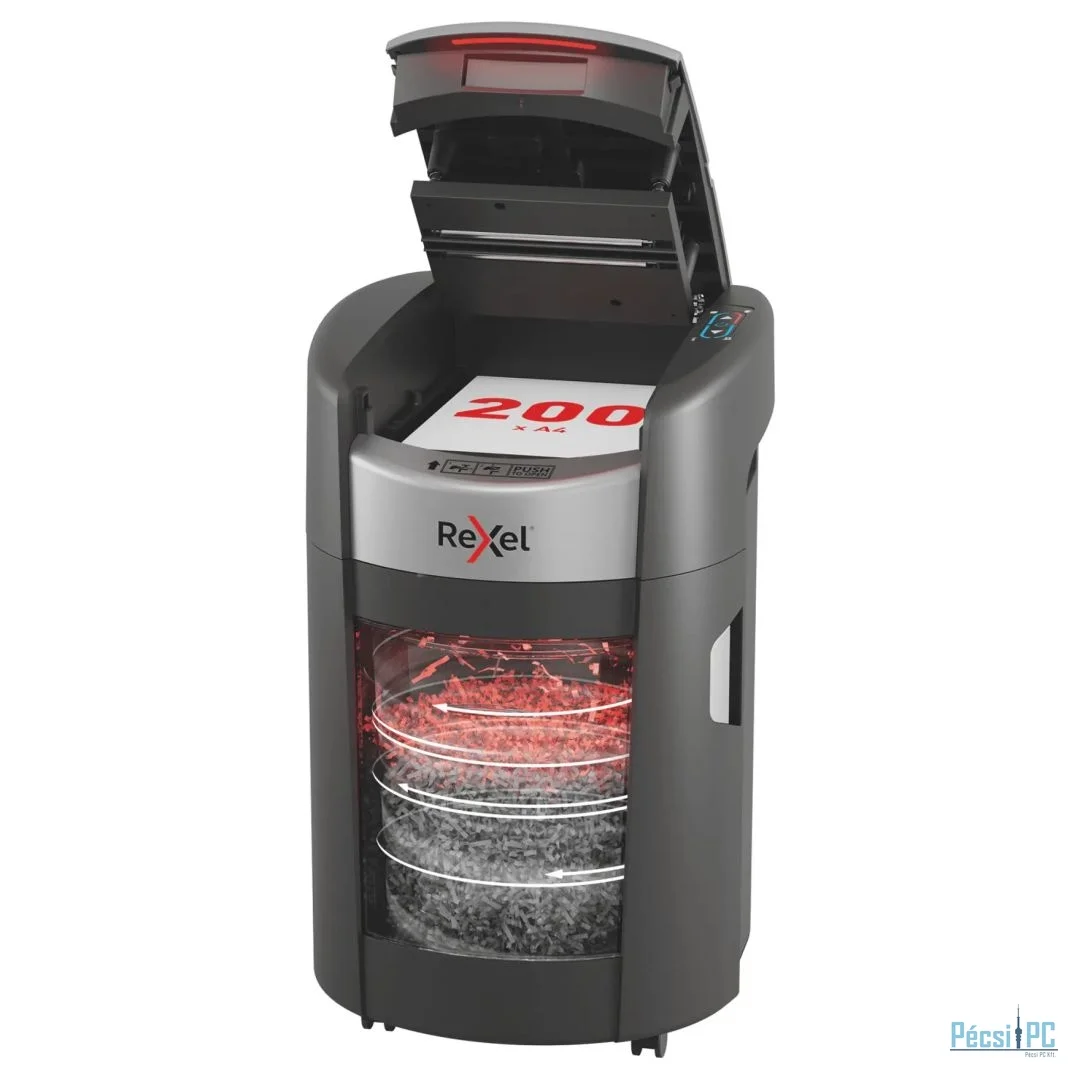 Rexel ShredMax AutoFeed+ 200X P4 Iratmegsemmisítő Black