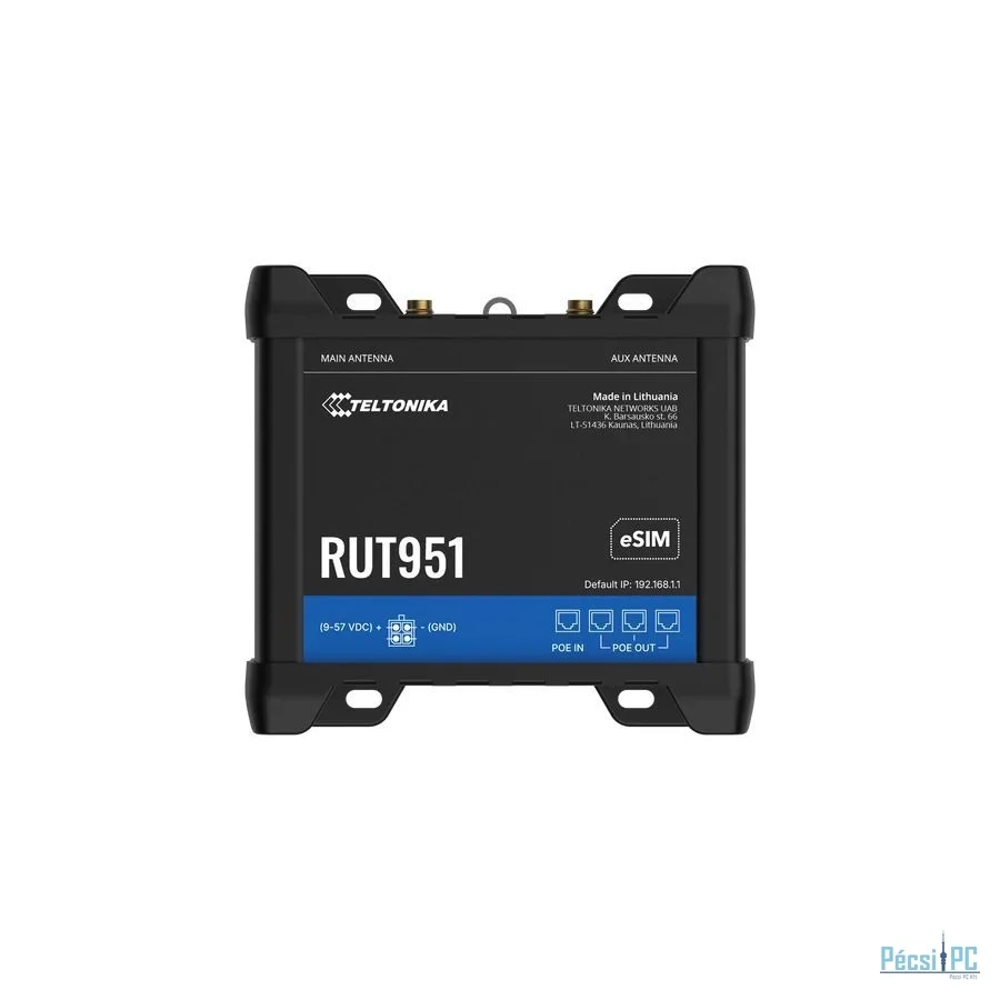 Teltonika RUT951 PoE+ Industrial Cellular Router + PSU