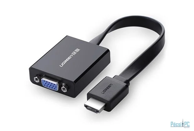 UGREEN 40248 VGA (D-Sub) to HDMI adapter cable Black