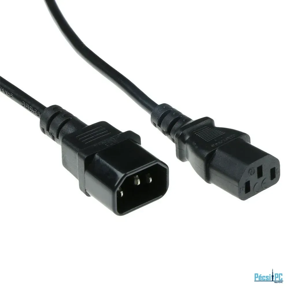 ACT Powercord C13 - C14 1,8m Black
