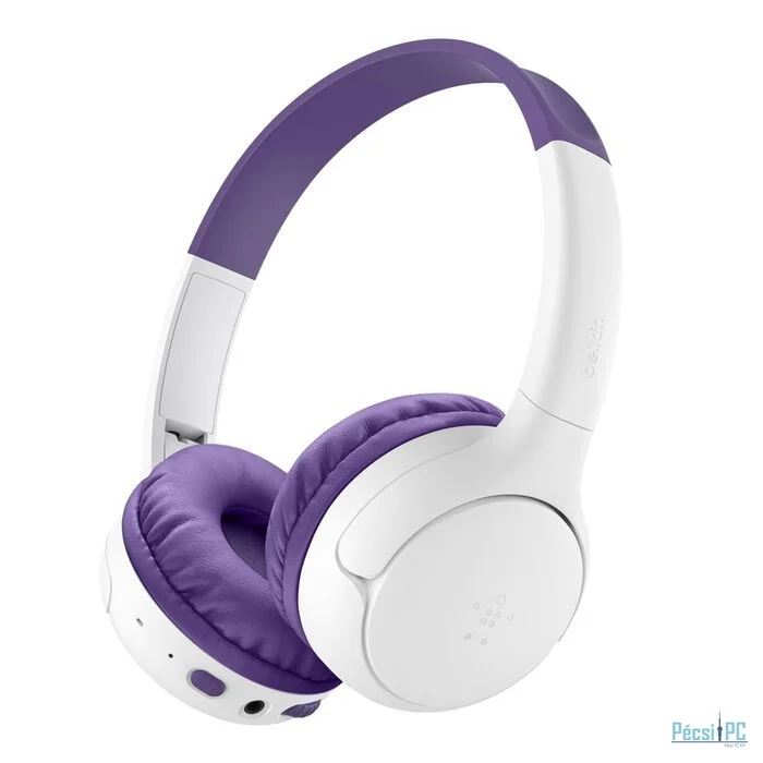 Belkin Soundform Mini 2 Wireless On-Ear Headphones for Kids White/Purple