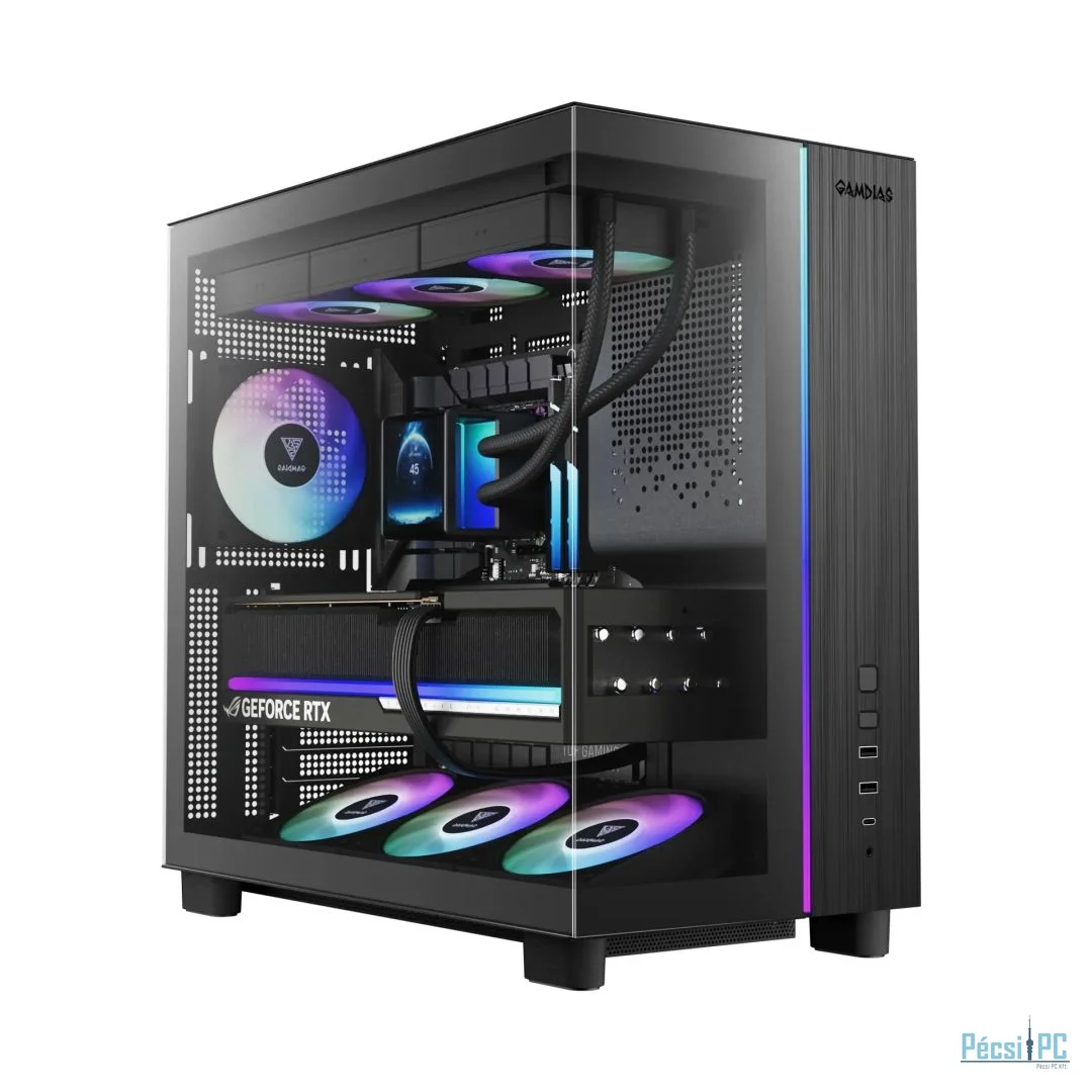 Gamdias Atlas M4 Tempered Glass Black