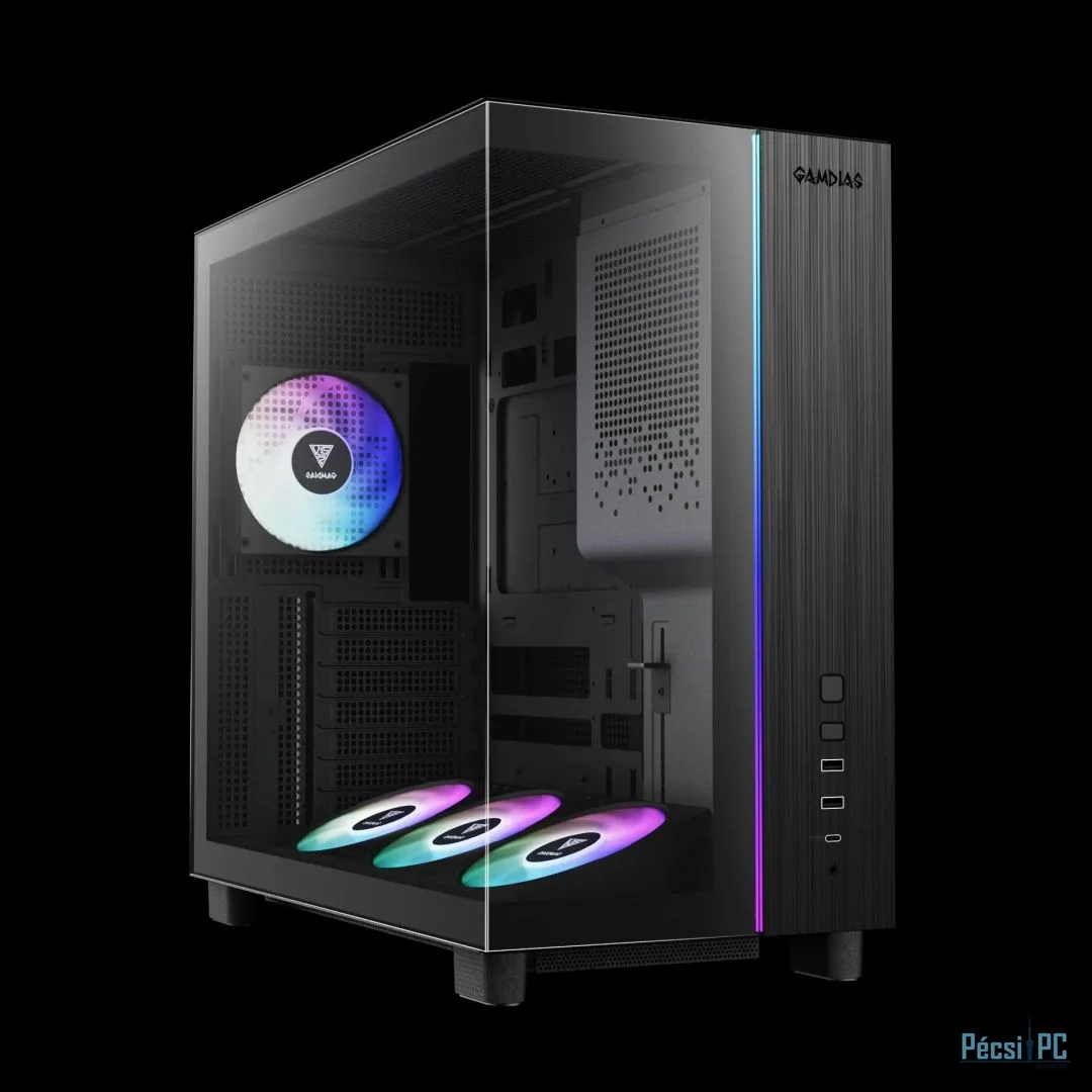 Gamdias Atlas M4 Tempered Glass Black