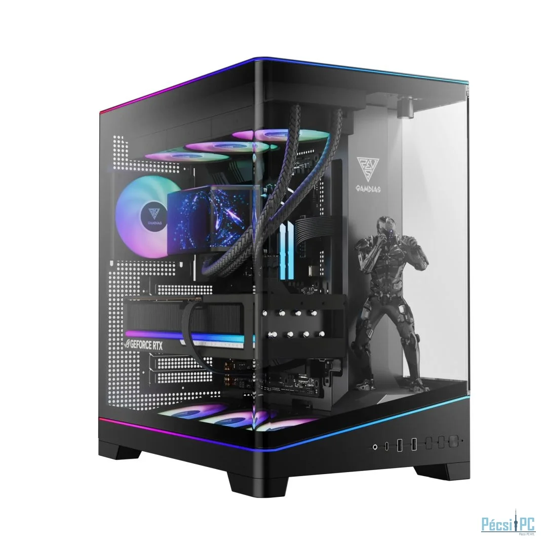 Gamdias Atlas P6 CG Tempered Glass Black