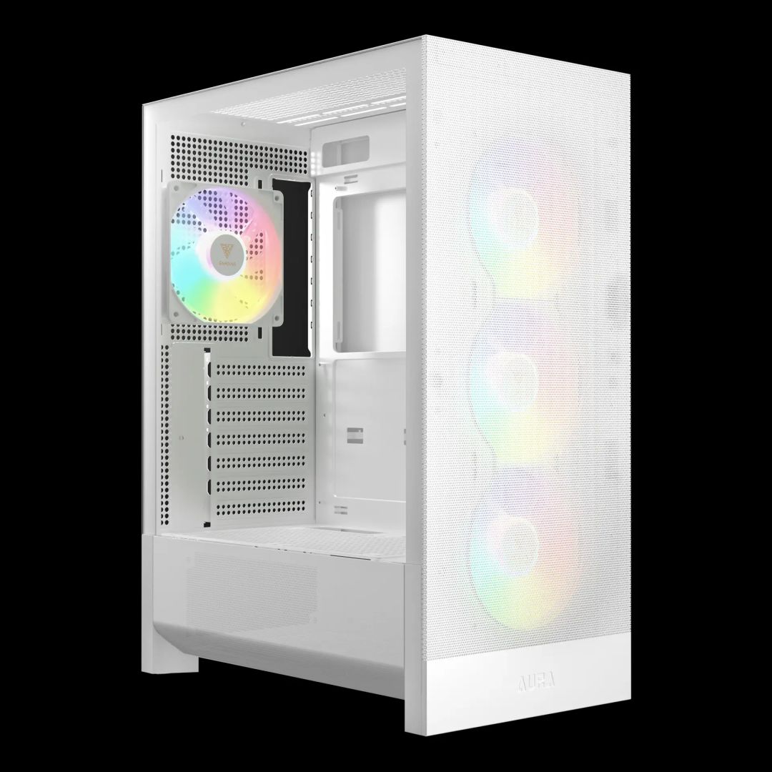 Gamdias Aura GC15 ARGB Tempered Glass White