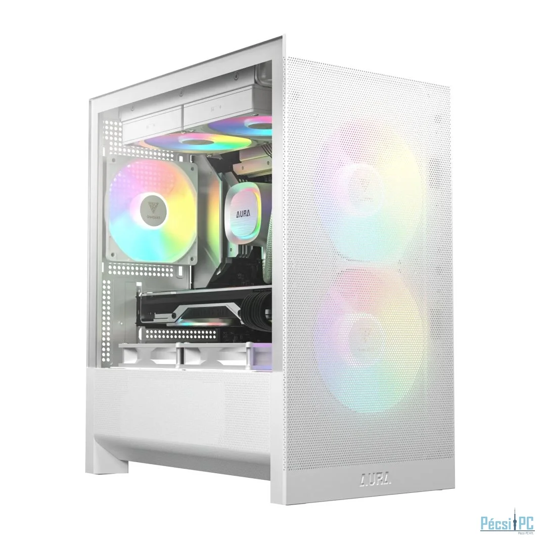 Gamdias Aura GC15M ARGB Tempered Glass White