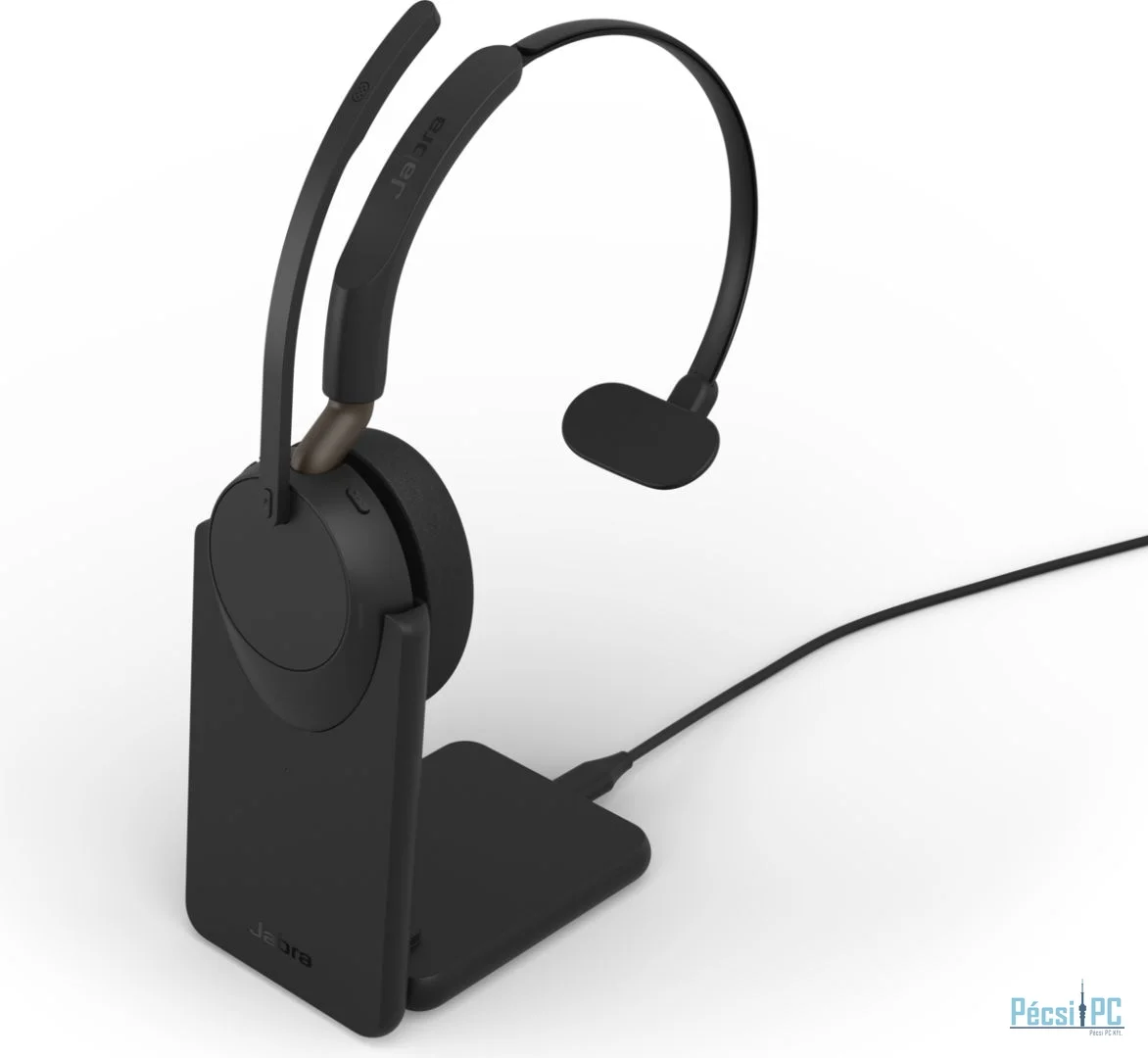 Jabra Evolve3 65 UC Mono Link 390c Wireless Bluetooth Headset + Stand Black
