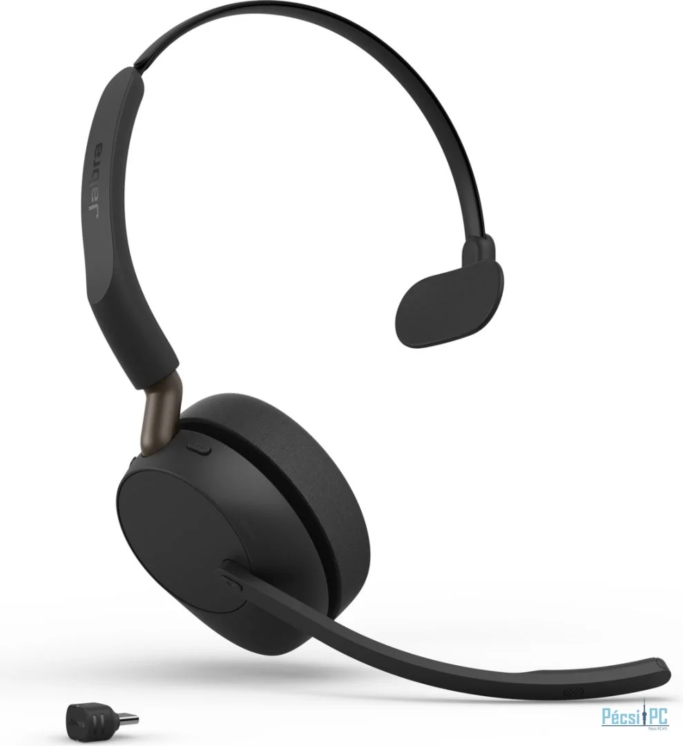 Jabra Evolve3 65 UC Mono Link 390c Wireless Bluetooth Headset + Stand Black