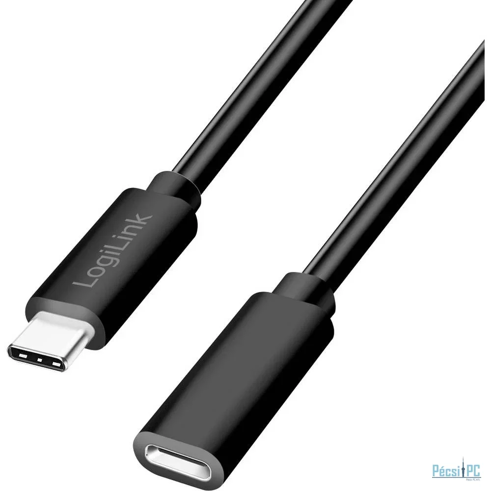 Logilink USB 2.0 Type-C kábel C/M-USB-C/F PD 2m Black